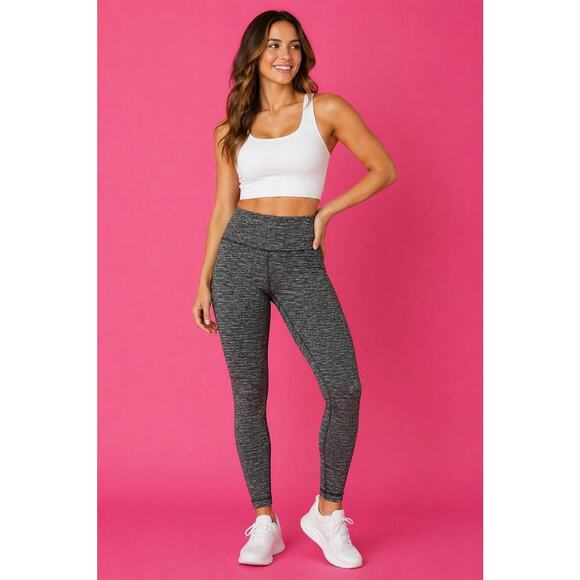 Lululemon Pants - Lululemon Womens Leggings Size 6 Gray Space Dye Yoga Athletic